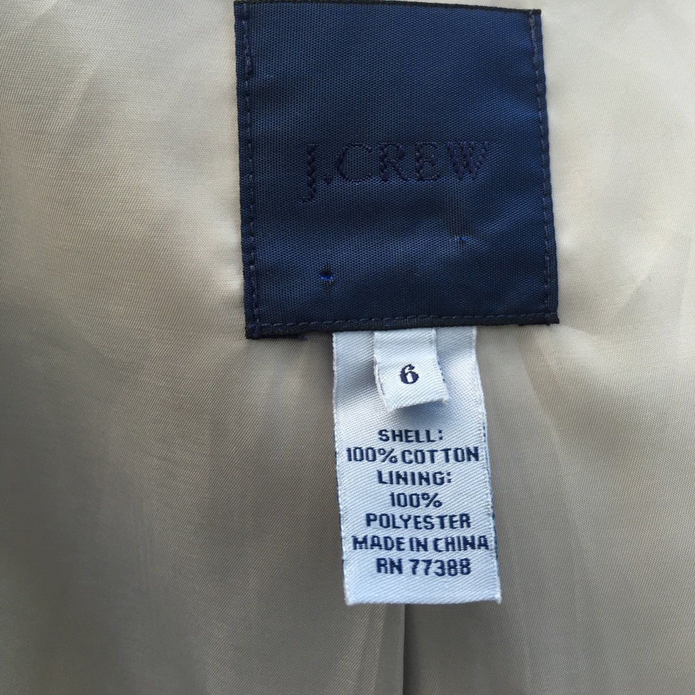 J. Crew schoolboy notched collar 2 button pockets - Picture 8 of 8