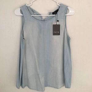 NWT Fate Holi Chambray Top
