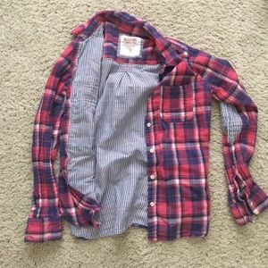 Mossimo Plaid Long Sleeve Button Up