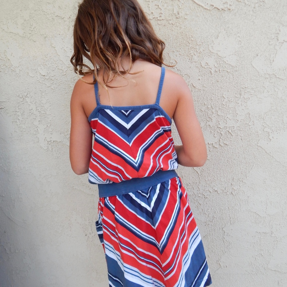 Red, white, and blue Kid dress.