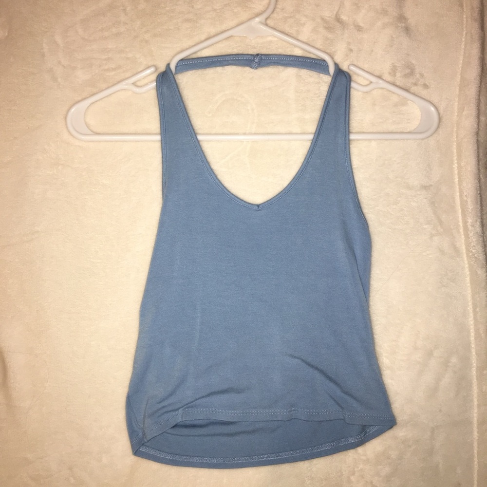 Blue Forever 21 halter crop top