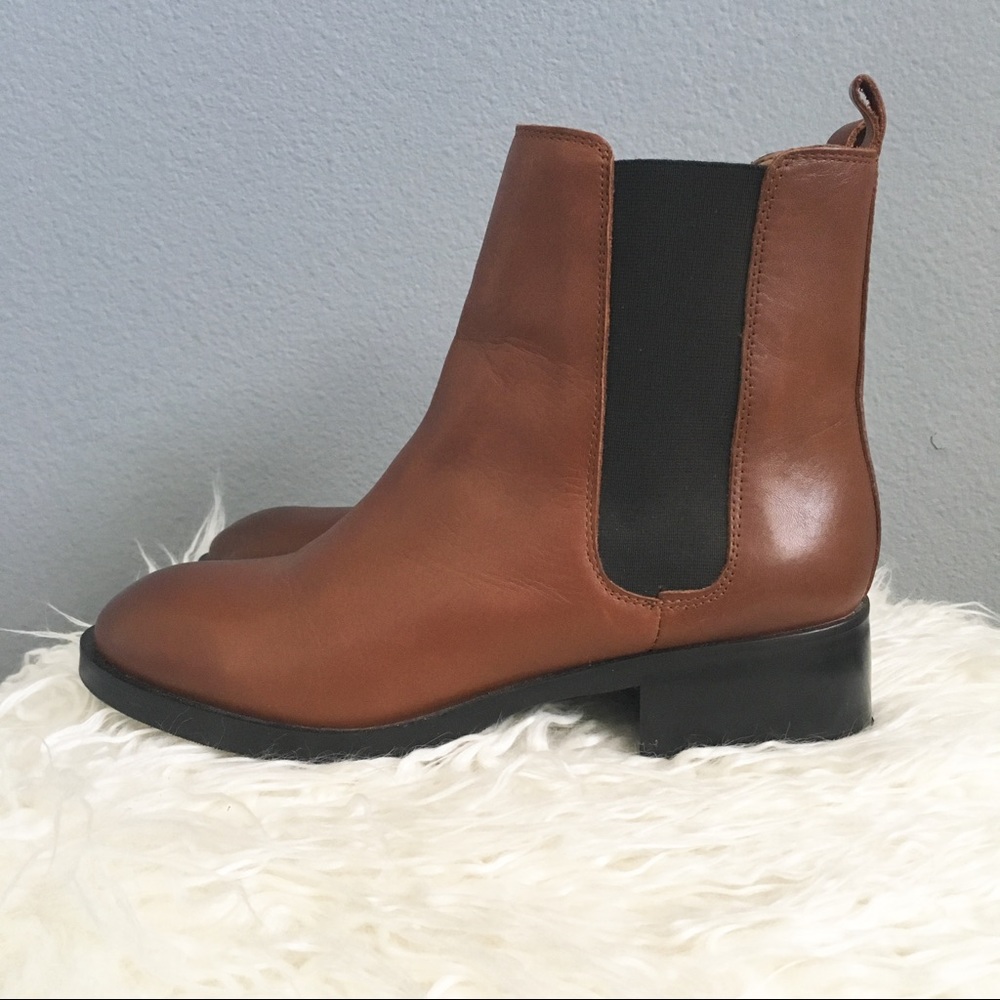 Zara brown leather boots