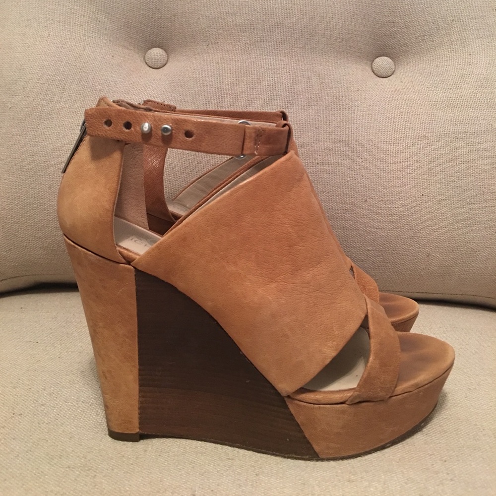 KORS leather wedge sandals