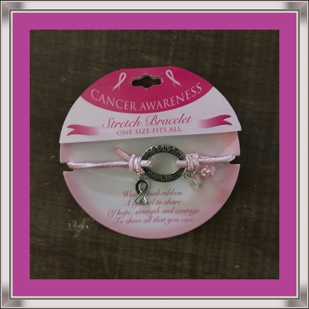 Cancer awareness stretch bracelet