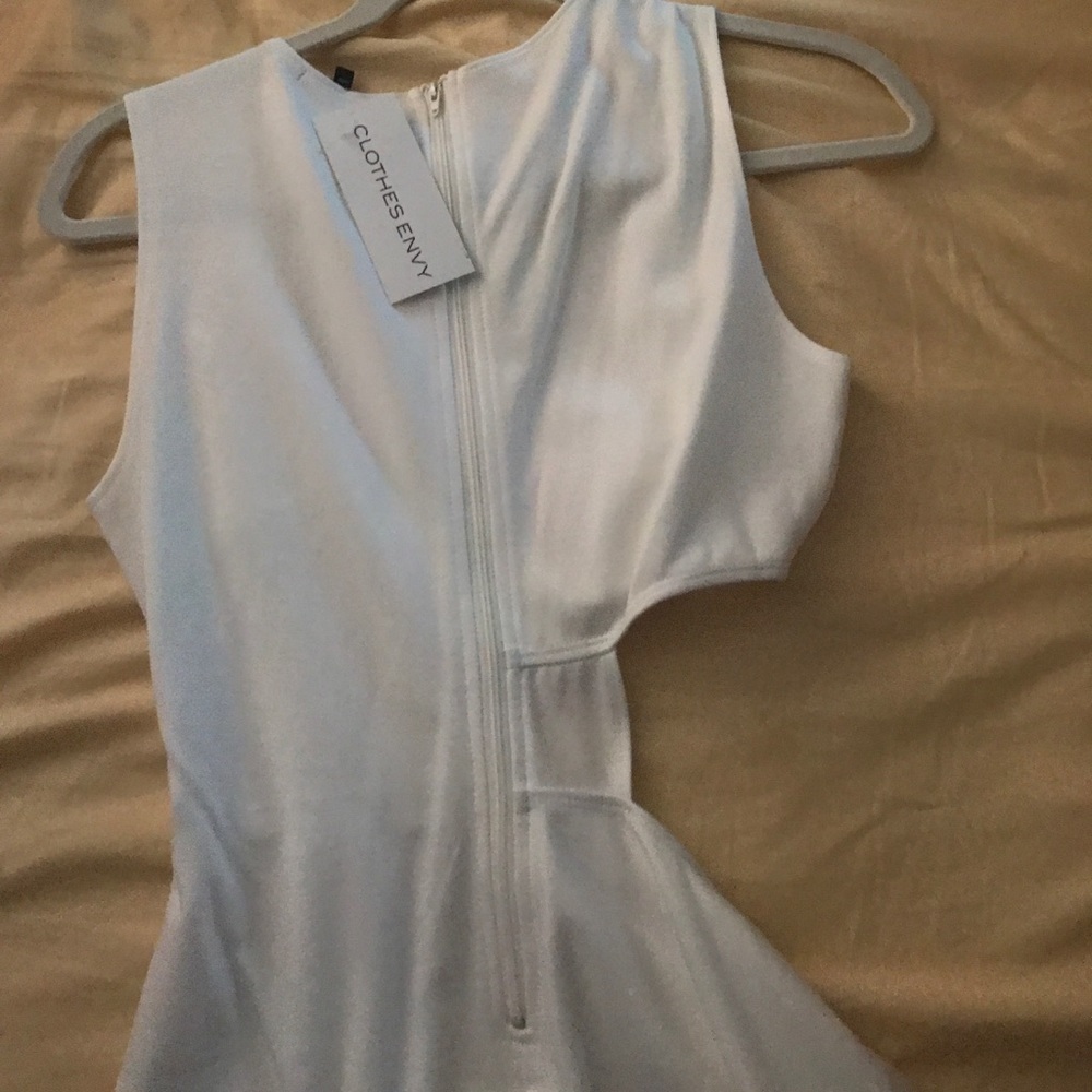 White Cut Out Midi Dress - Picture 3 of 3