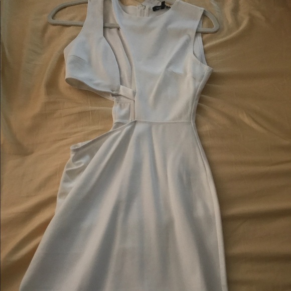 White Cut Out Midi Dress - Picture 2 of 3