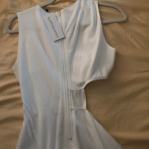 White Cut Out Midi Dress - Picture 3 of 3