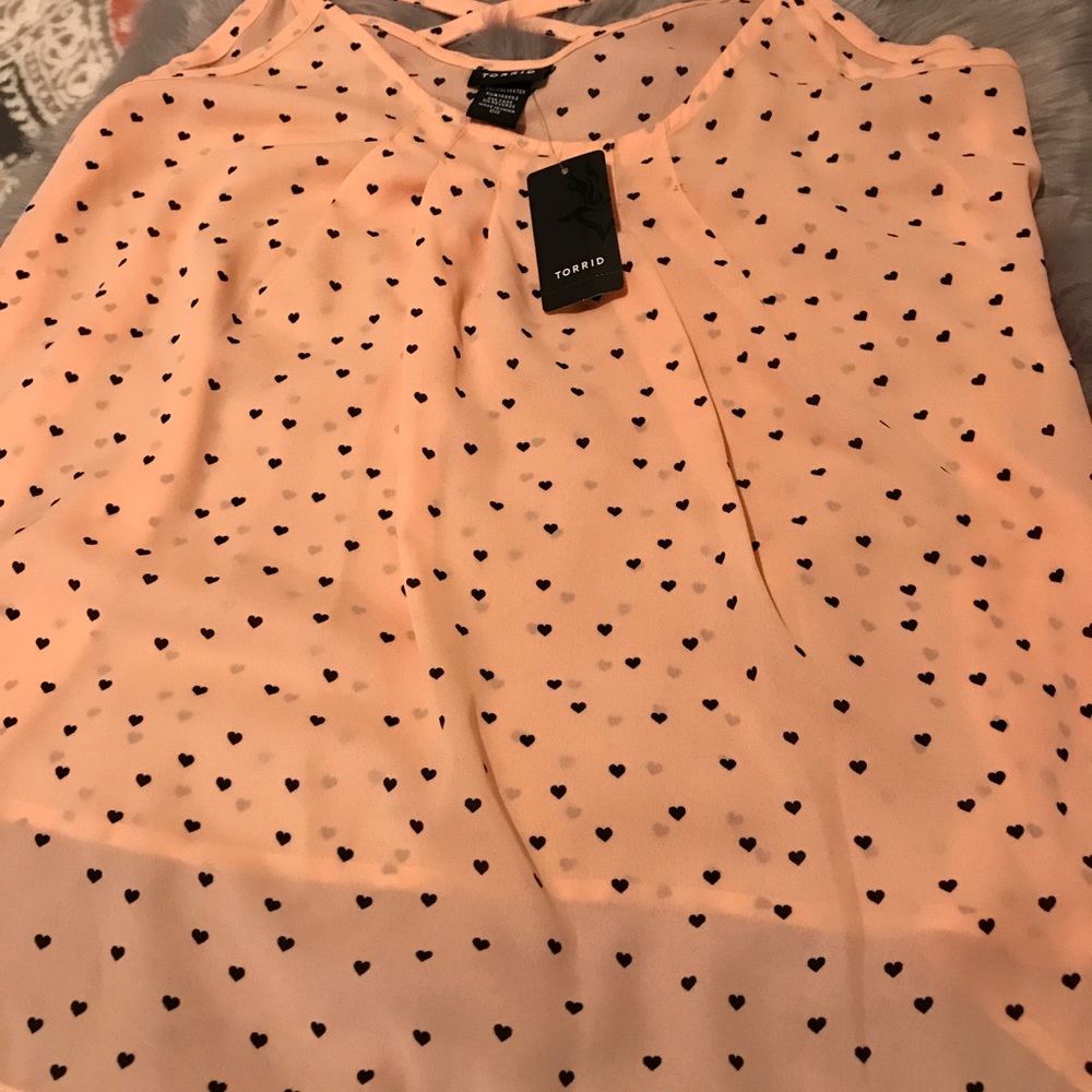 Pink torrid sleeves blouse