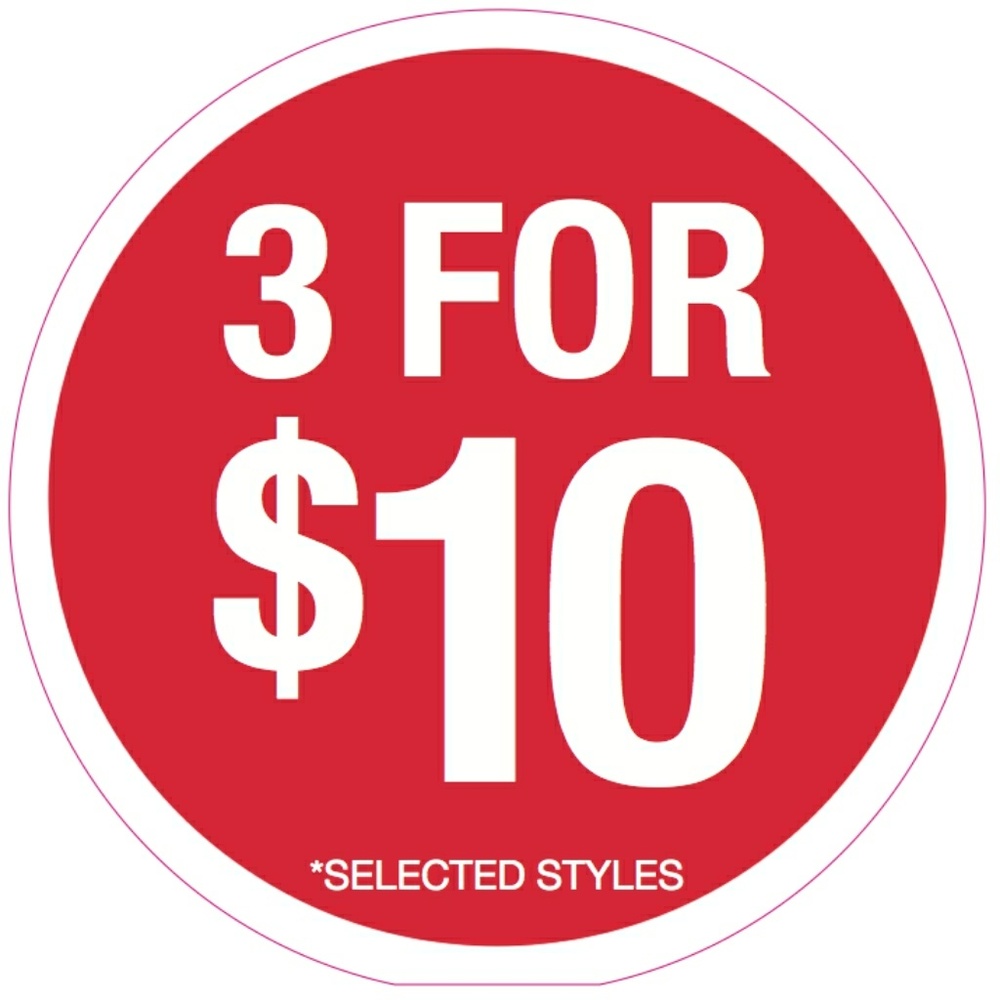 3 for $10 items under $10!