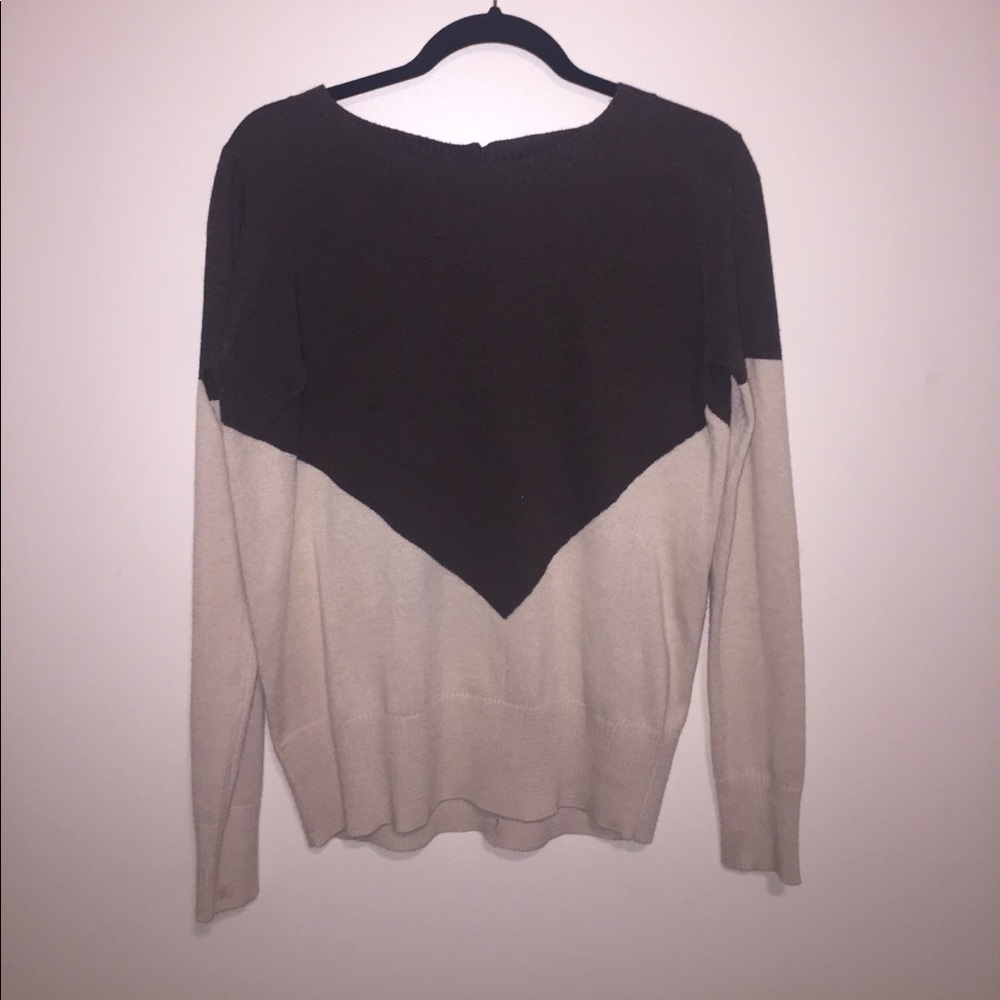 Cream geometric sweater