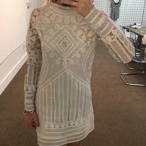 VINTAGE crochet/embroidered dress