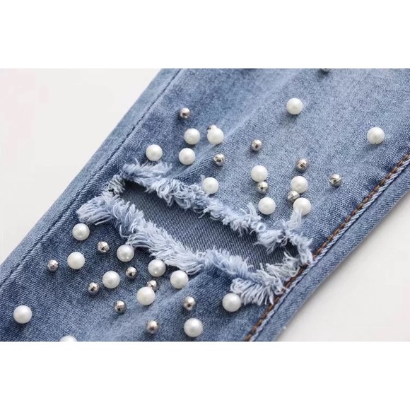 🌲Destroyed Pearl Jeans - Picture 4 of 4