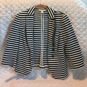 Black and white striped WHBM blazer