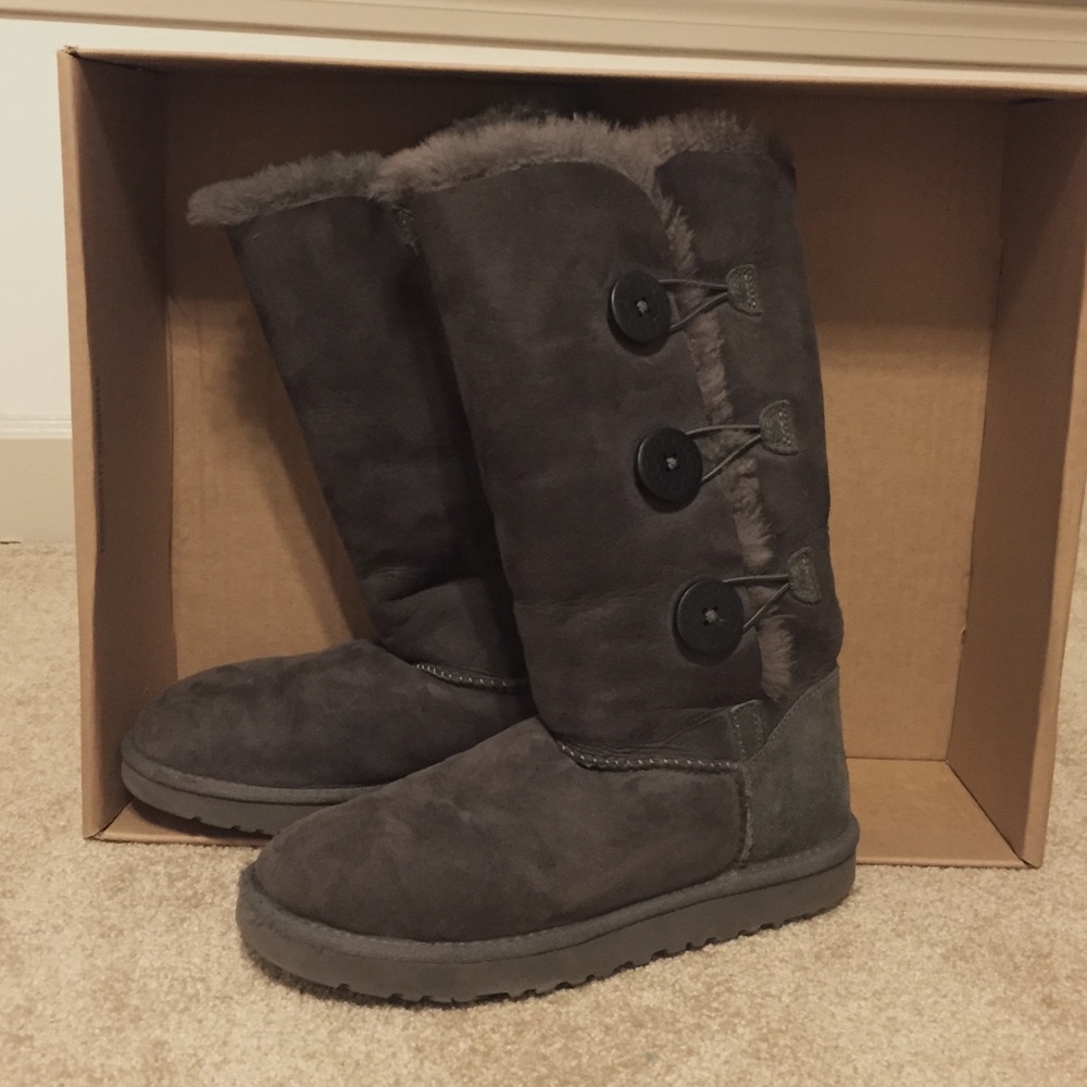 Gray Bailey Button UGG boots