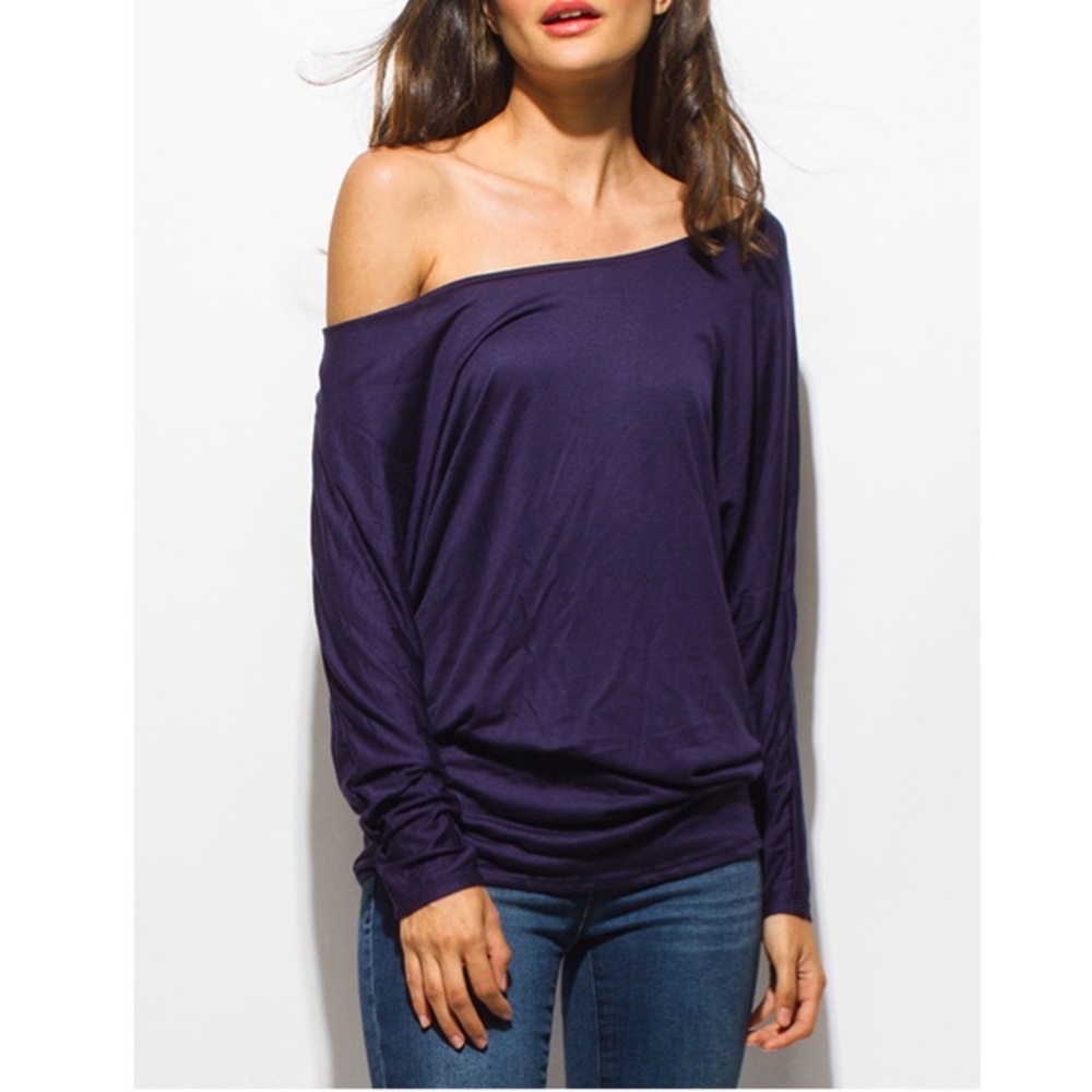 SALE💜DOLMAN SLEEVE OFF SHOULDER TOP