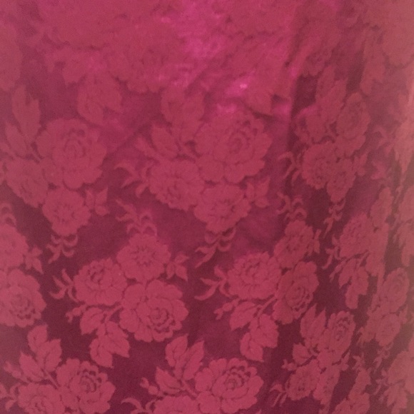 ❌SOLD❌ Handmade Damask Maroon A-Line Floral Skirt - Picture 8 of 8