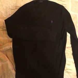 Black polo sweatshirt