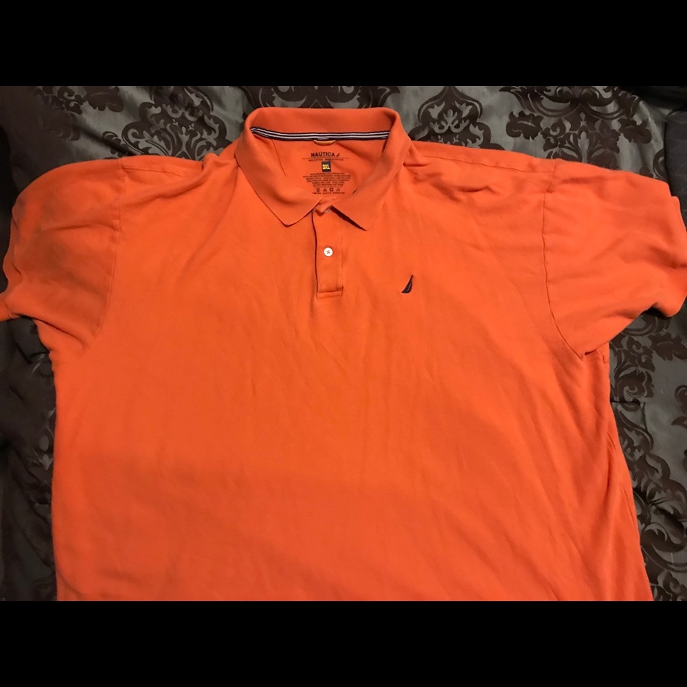 Nautica Jeans Co. 3XL Men’s Polo Solid Orange