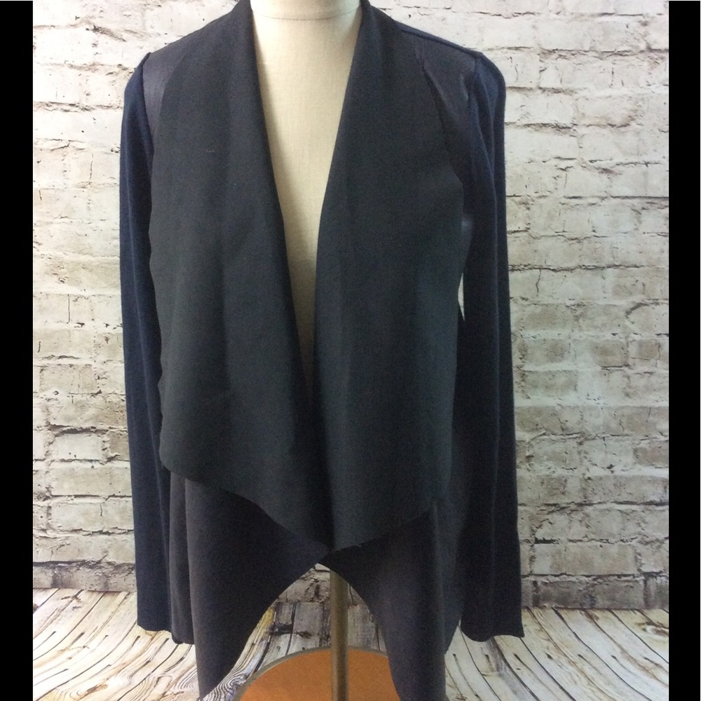 Michael Kors Mixed Media Waterfall Open Jacket