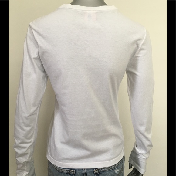Football Rhine-studs Long Sleeve White Tee Shirt - Picture 3 of 4