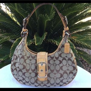 Coach buckled hobo bag