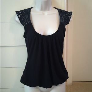 White House Black Market crochet top small