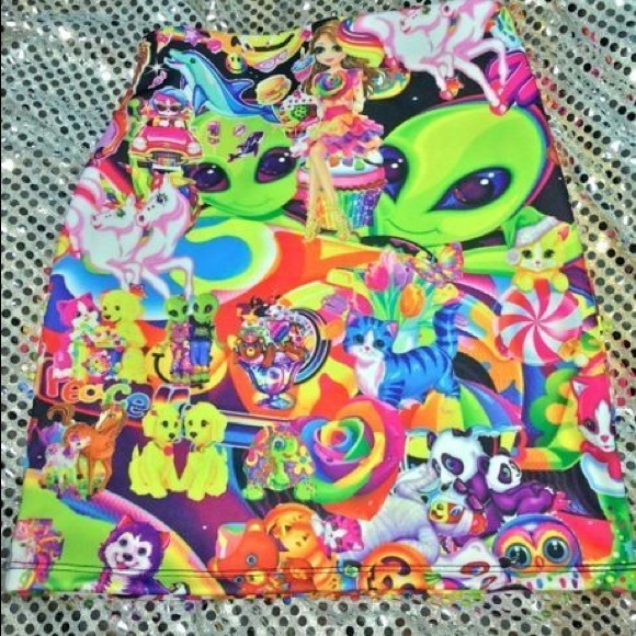 ISO LISA FRANK BODYCON SKIRT - Picture 2 of 2