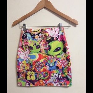 ISO LISA FRANK BODYCON SKIRT
