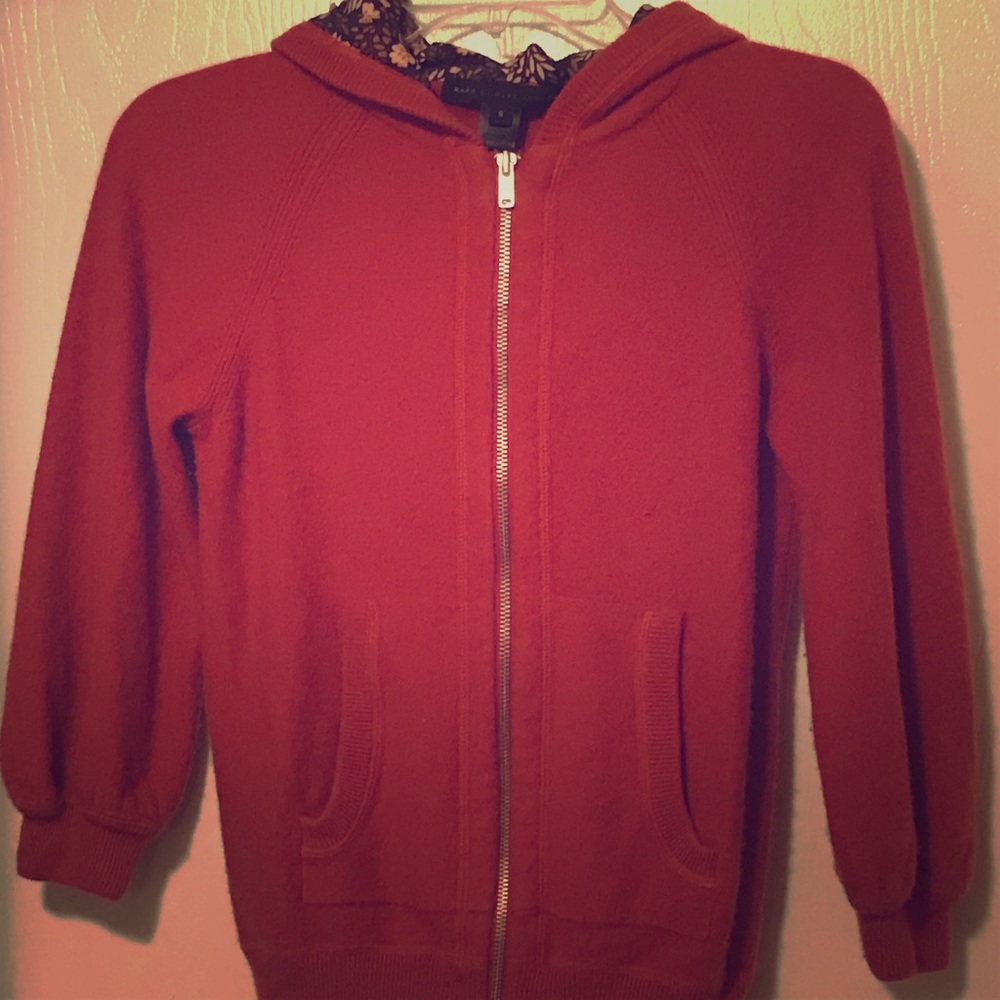 100% Cashmere Hooded Cardigan Sweater