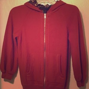 100% Cashmere Hooded Cardigan Sweater