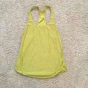 Yellow/green lululemon racerback tank