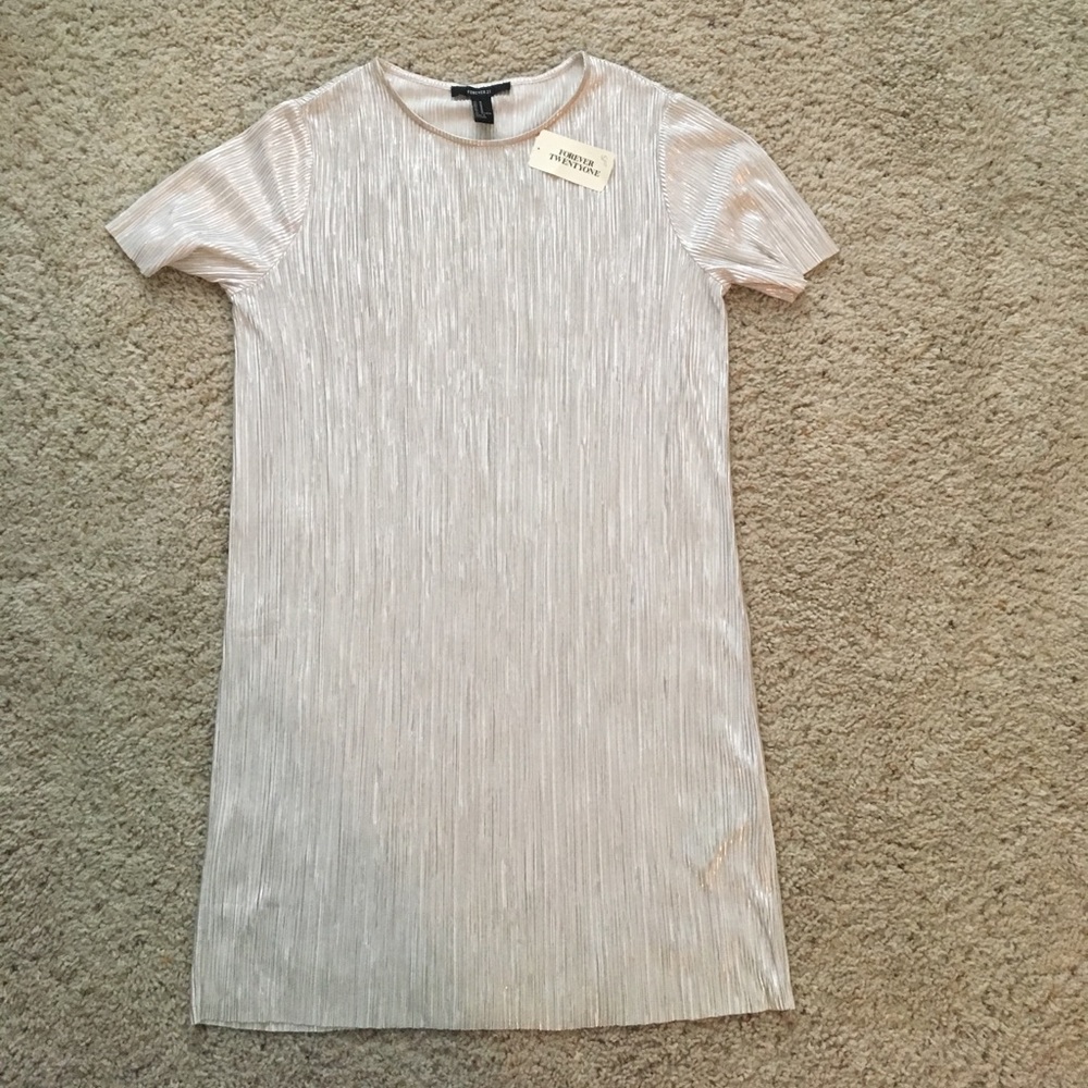 shimmery shift dress