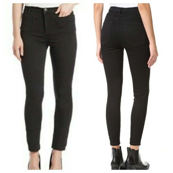 Free People Denim - FREE PEOPLE BLACK SKINNY JEANS HI RISE 28