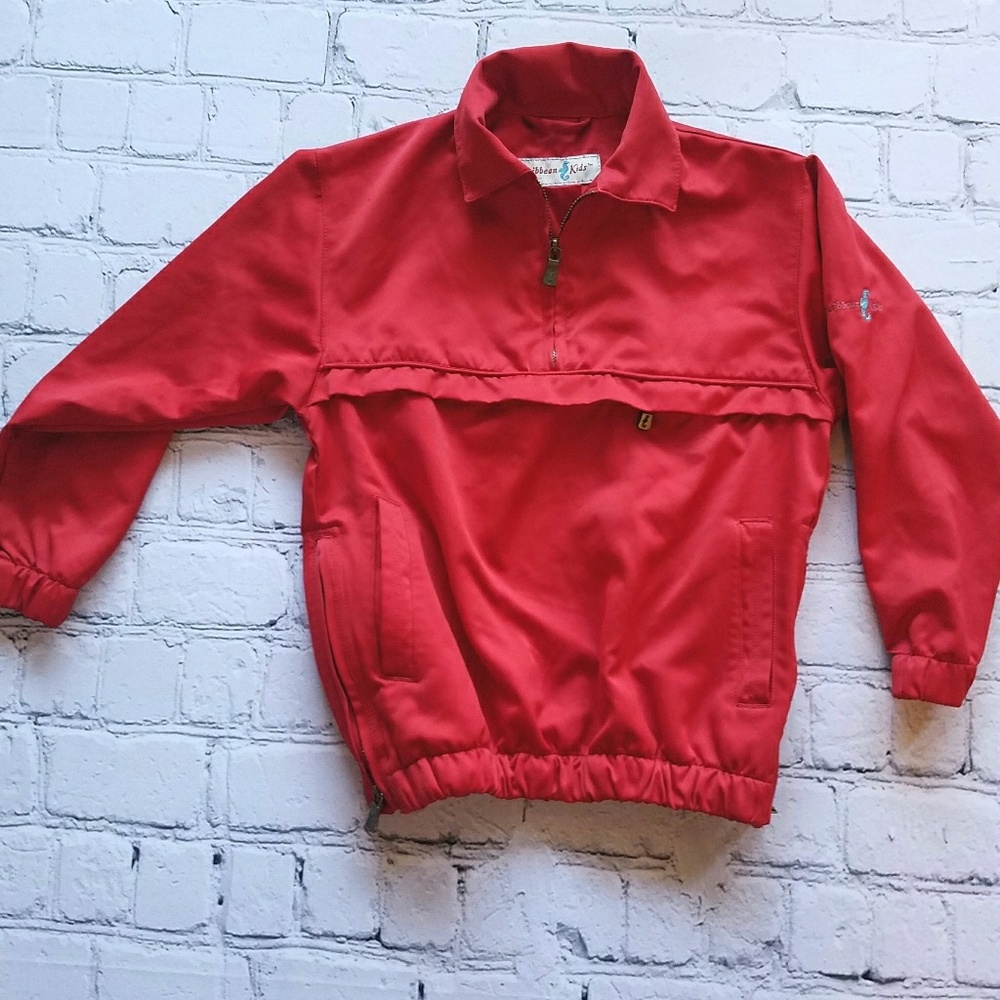 Caribbean Kids Red Pullover Summer Jacket Sz 5