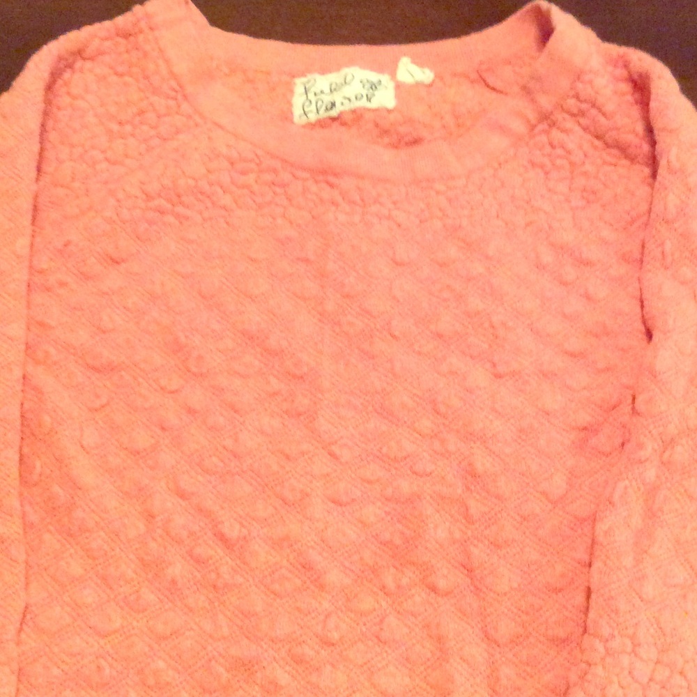 Anthropology Field Flower Pink Sweather