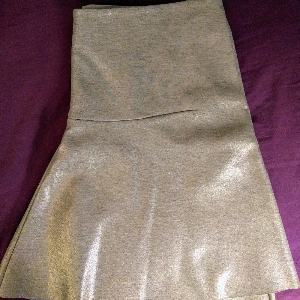 COS metalic silver miniskirt