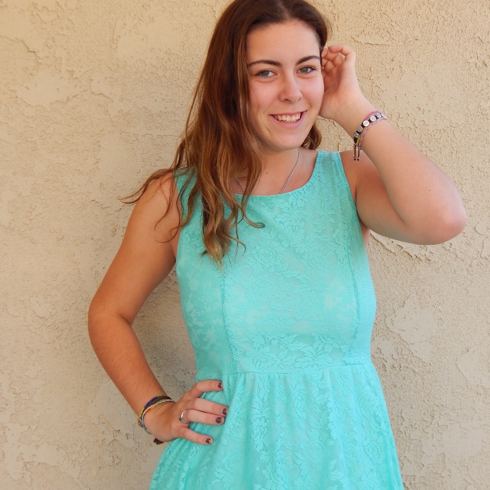 Lace Turquoise Dress