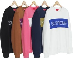 Black zig zag stitch crewneck supreme xl