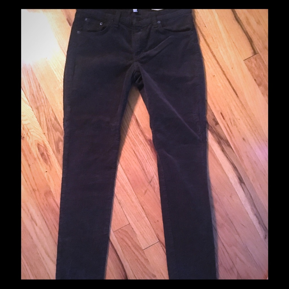 Rag & Bone Charcoal Grey Skinny Corduroys