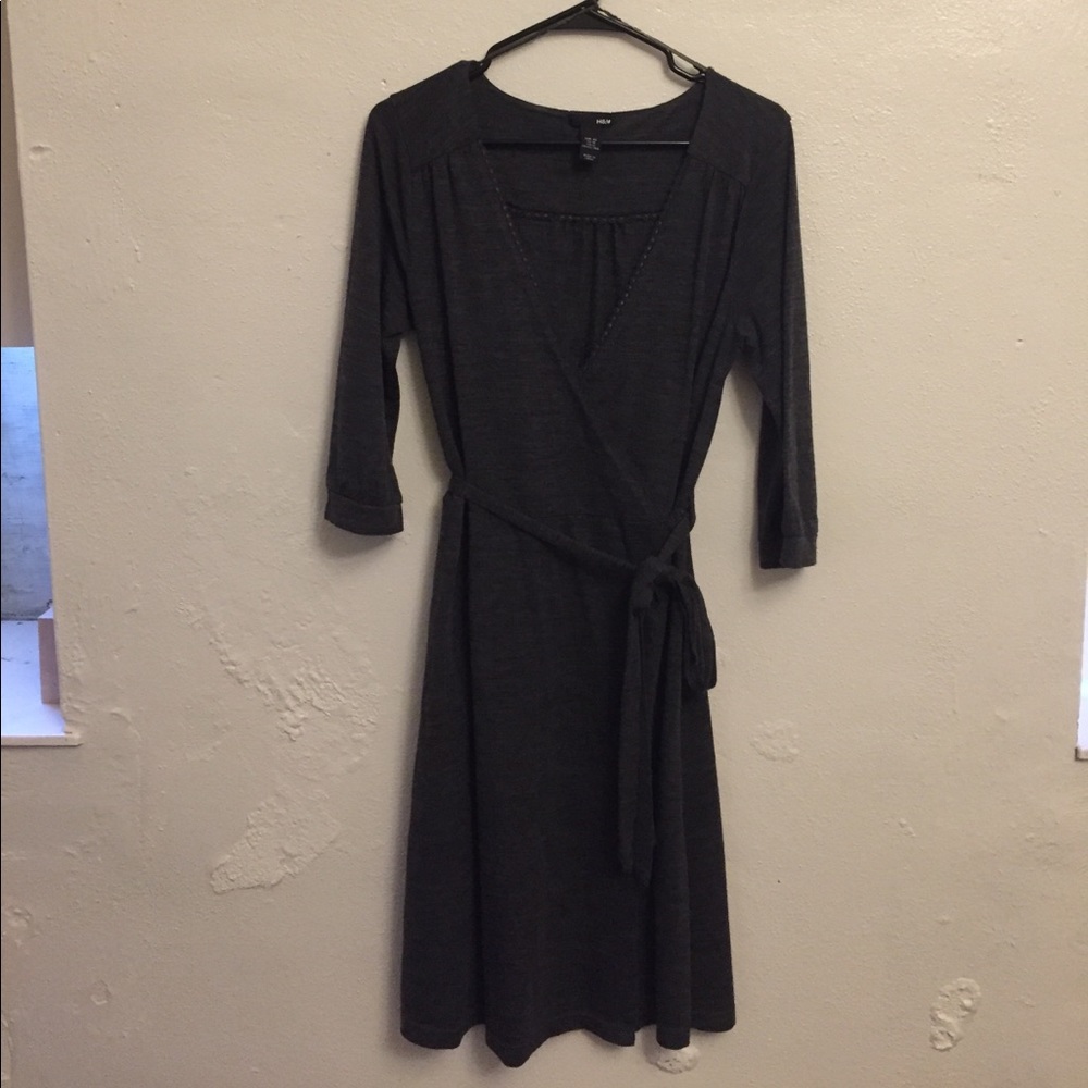 H&M grey wrap dress