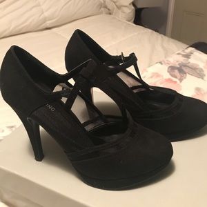 Platform T-Strap Pumps. Like new, worn once.
