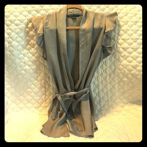 Gray sleeveless Armani Exchange blouse