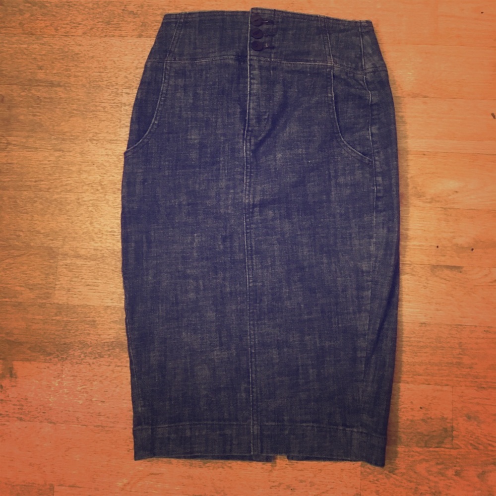 London Jean Denim Pencil Skirt Sz 4