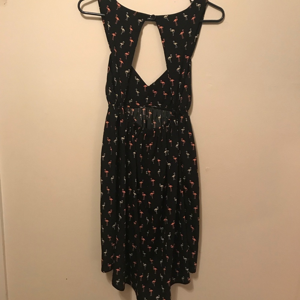 ROXY Medium navy blue flamingo sundress