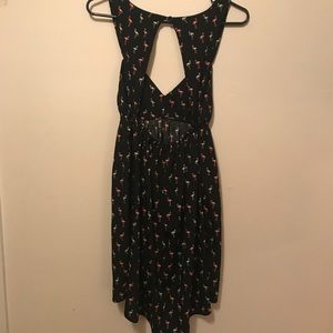 ROXY Medium navy blue flamingo sundress