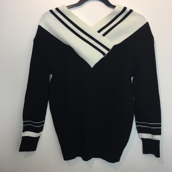 Varsity Striped Trim Sweater - Picture 3 of 5
