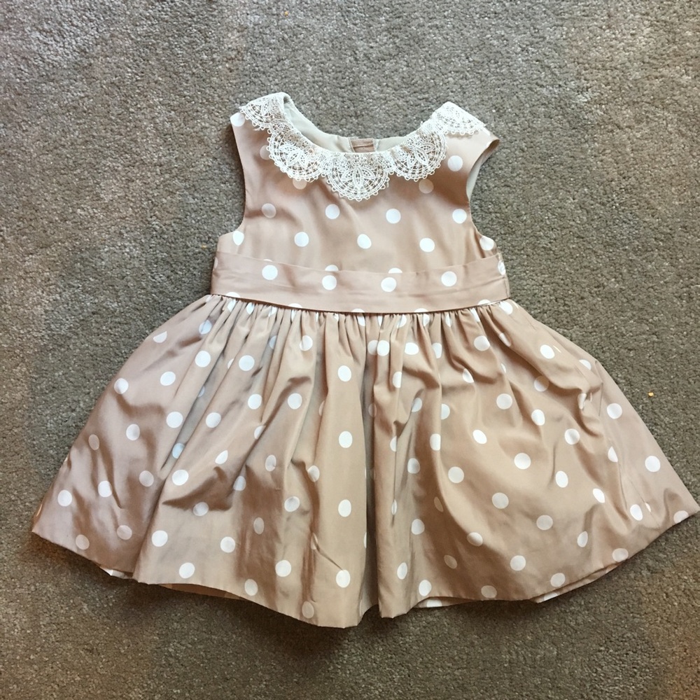 Brown & white polka dot dress