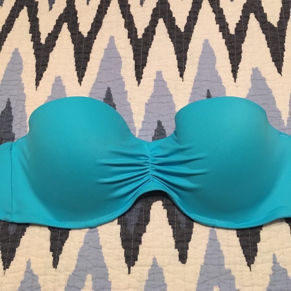 Victoria Secret Aqua Bathing Suit Strapless Top
