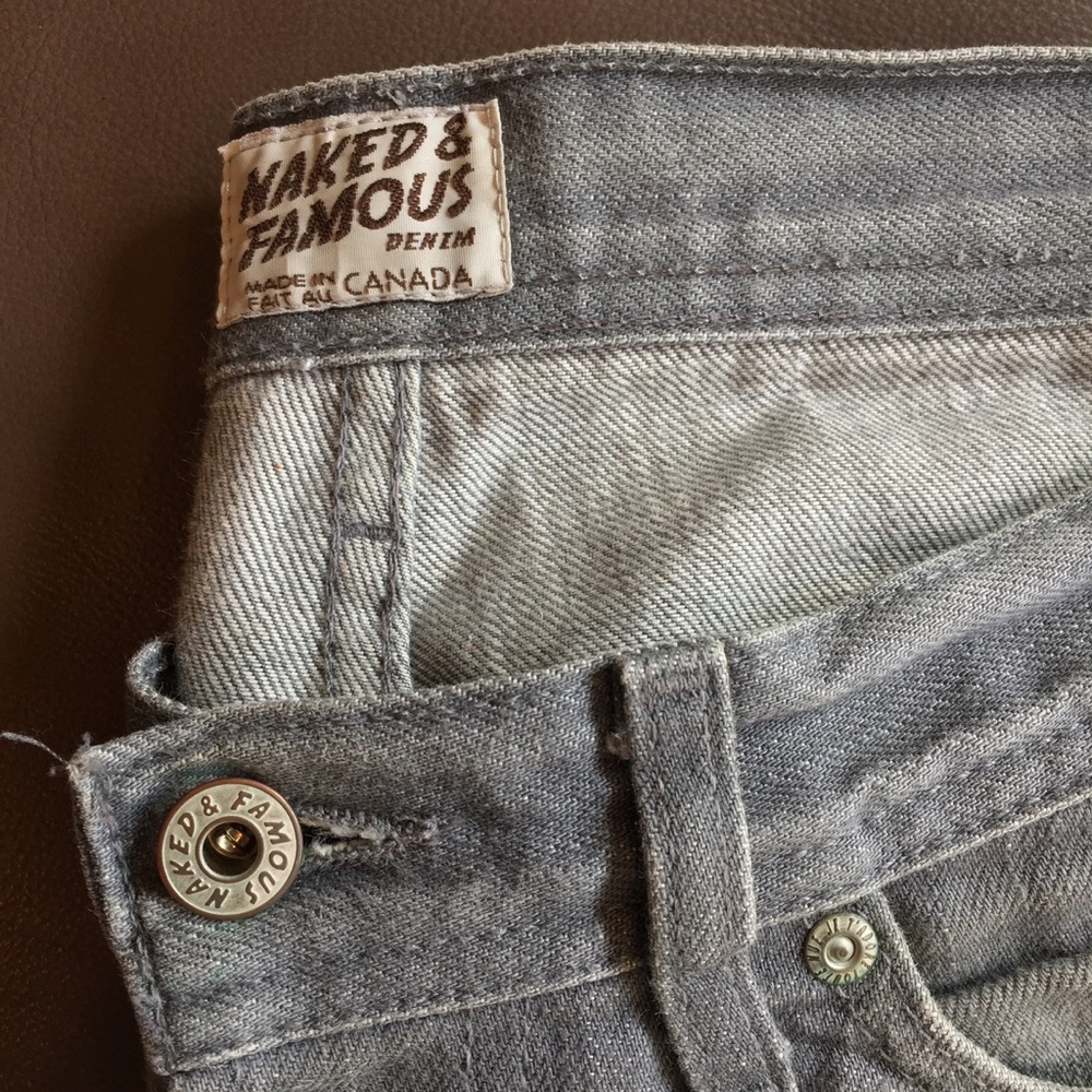 Naked & Famous Grey Selvedge Men's 30