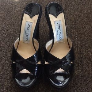 Black jimmy choo wedges